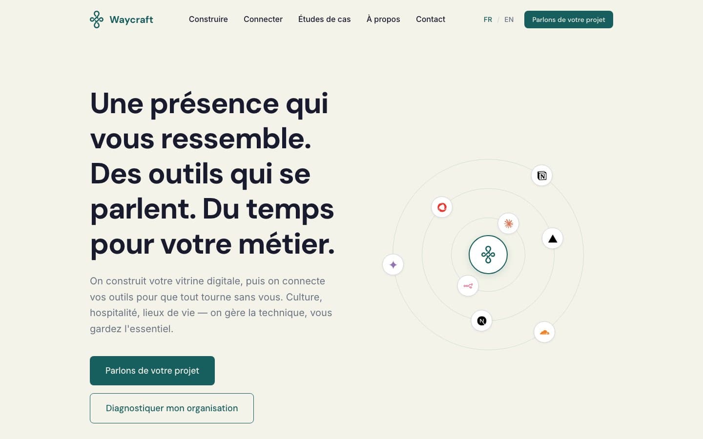 Capture d'écran du site Waycraft Studio